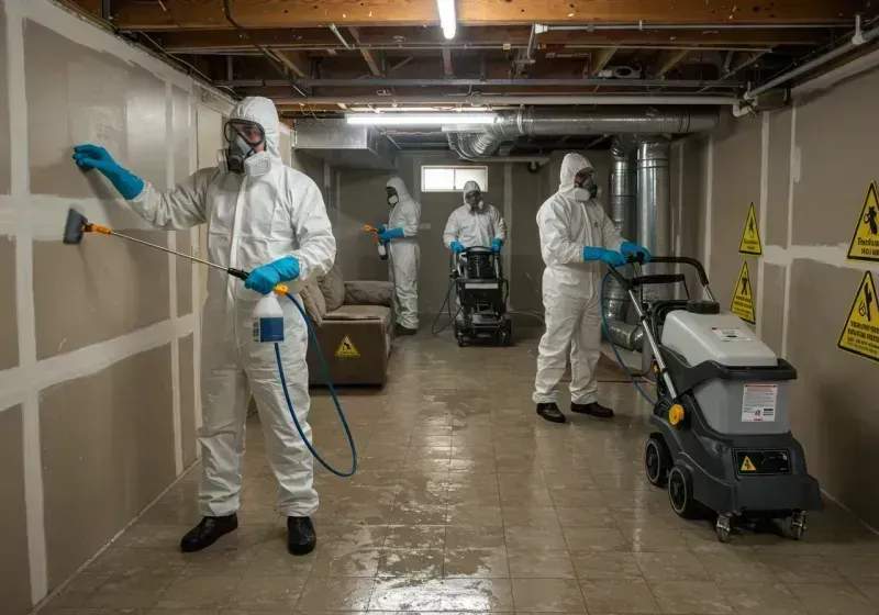 Basement Moisture Removal and Structural Drying process in Albertville, AL